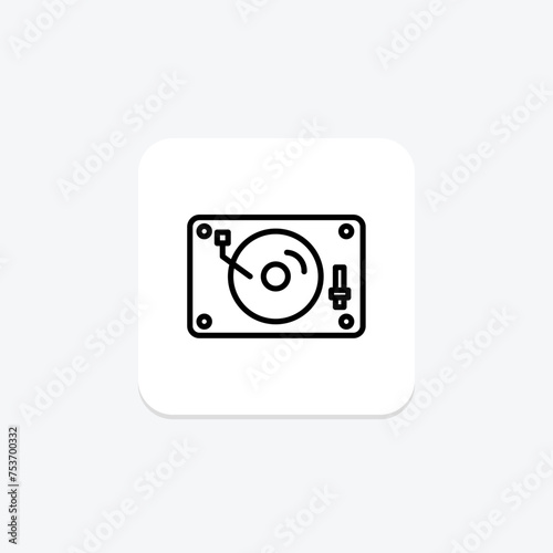 Disco Jockey icon, jockey, dj, music, dance line icon, editable vector icon, pixel perfect, illustrator ai file