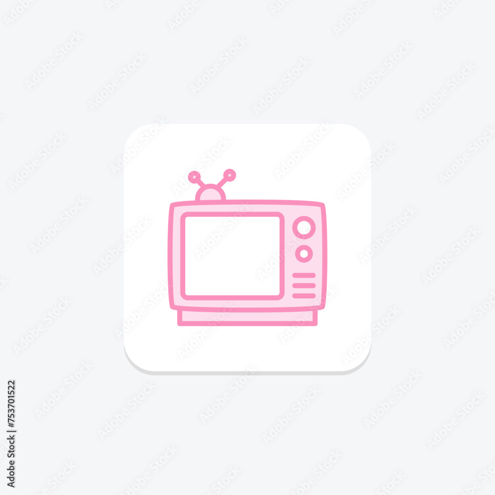 television icon, tv, screen, watch, show duotone line icon, editable vector icon, pixel perfect, illustrator ai file television icon, tv, screen, watch, show duotone line icon, editable vector icon, pixel perfect, illustrator ai file