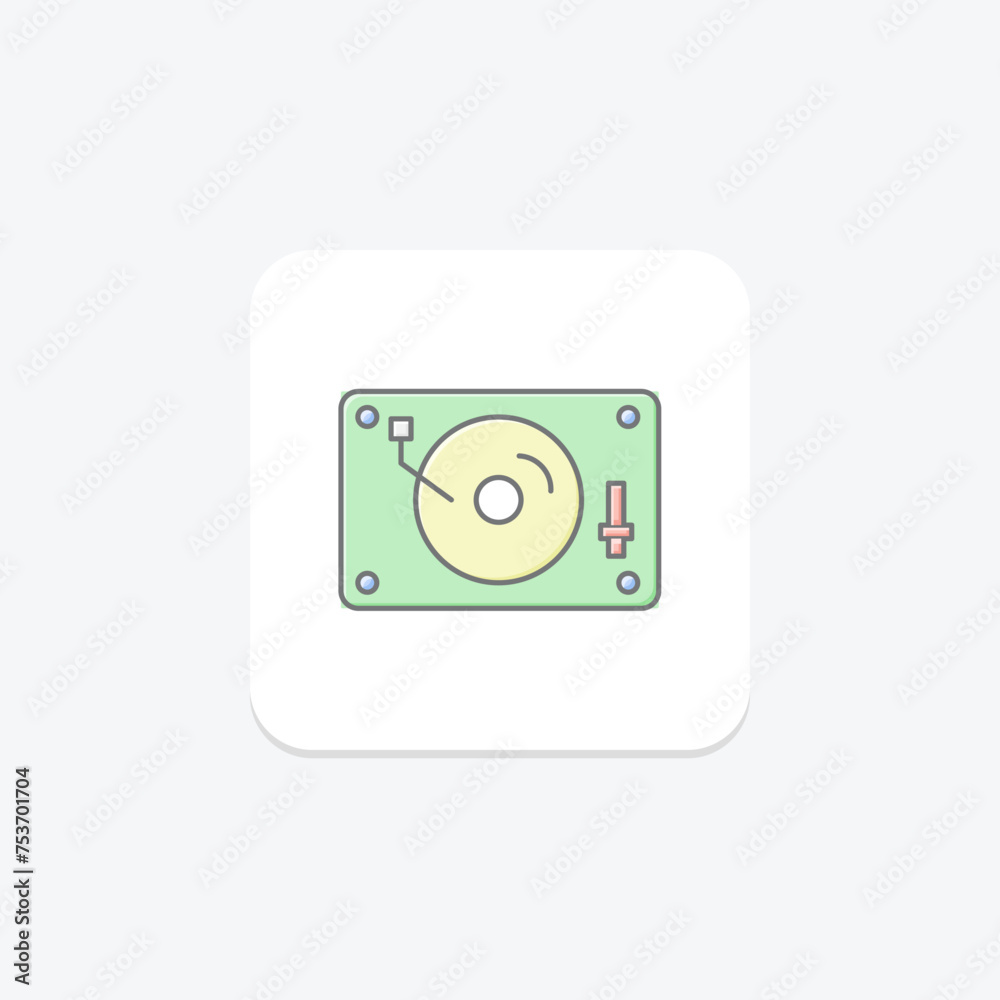 Disco Jockey icon, jockey, dj, music, dance lineal color icon, editable vector icon, pixel perfect, illustrator ai file Disco Jockey icon, jockey, dj, music, dance lineal color icon, editable vector icon, pixel perfect, illustrator ai file
