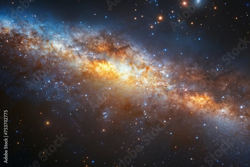 Galaxy space sky and universe background. Generative AI