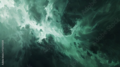 Ethereal green and white cloud textures
