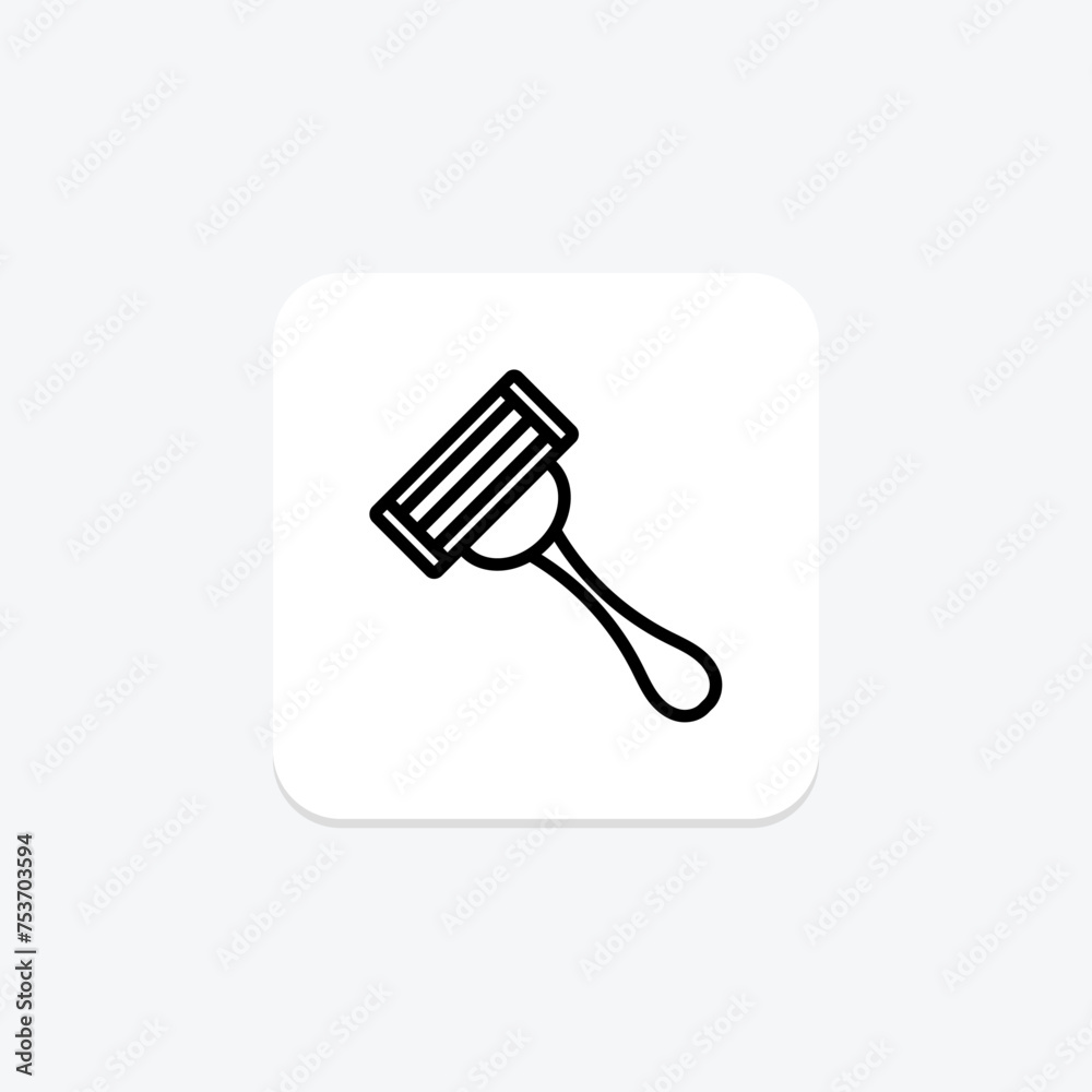 Shaving Razor icon, razor, shave, groom, blade line icon, editable vector icon, pixel perfect, illustrator ai file Shaving Razor icon, razor, shave, groom, blade line icon, editable vector icon, pixel perfect, illustrator ai file