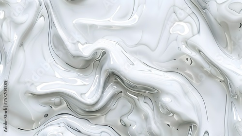 Liquid marble texture with shades of white, gray, and silver.