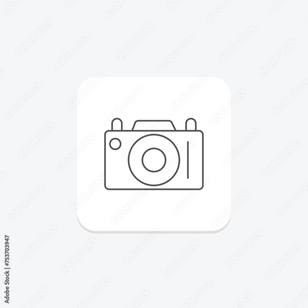 Camera icon, photography, photo, picture, lens thinline icon, editable vector icon, pixel perfect, illustrator ai file Camera icon, photography, photo, picture, lens thinline icon, editable vector icon, pixel perfect, illustrator ai file