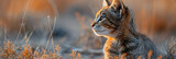 An African Wild Cat (Felis silvestris lybica) - Kala ,
The back of an orange domestic cat's head
