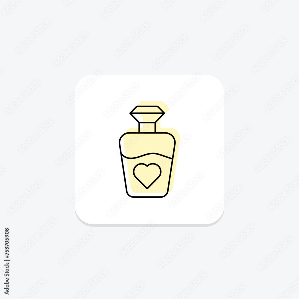 Moms Perfume Bottle icon, perfume, bottle, fragrance, scent color shadow thinline icon, editable vector icon, pixel perfect, illustrator ai file