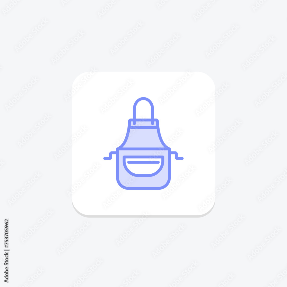 Cooking Apron icon, apron, kitchen, chef, cook duotone line icon, editable vector icon, pixel perfect, illustrator ai file Cooking Apron icon, apron, kitchen, chef, cook duotone line icon, editable vector icon, pixel perfect, illustrator ai file