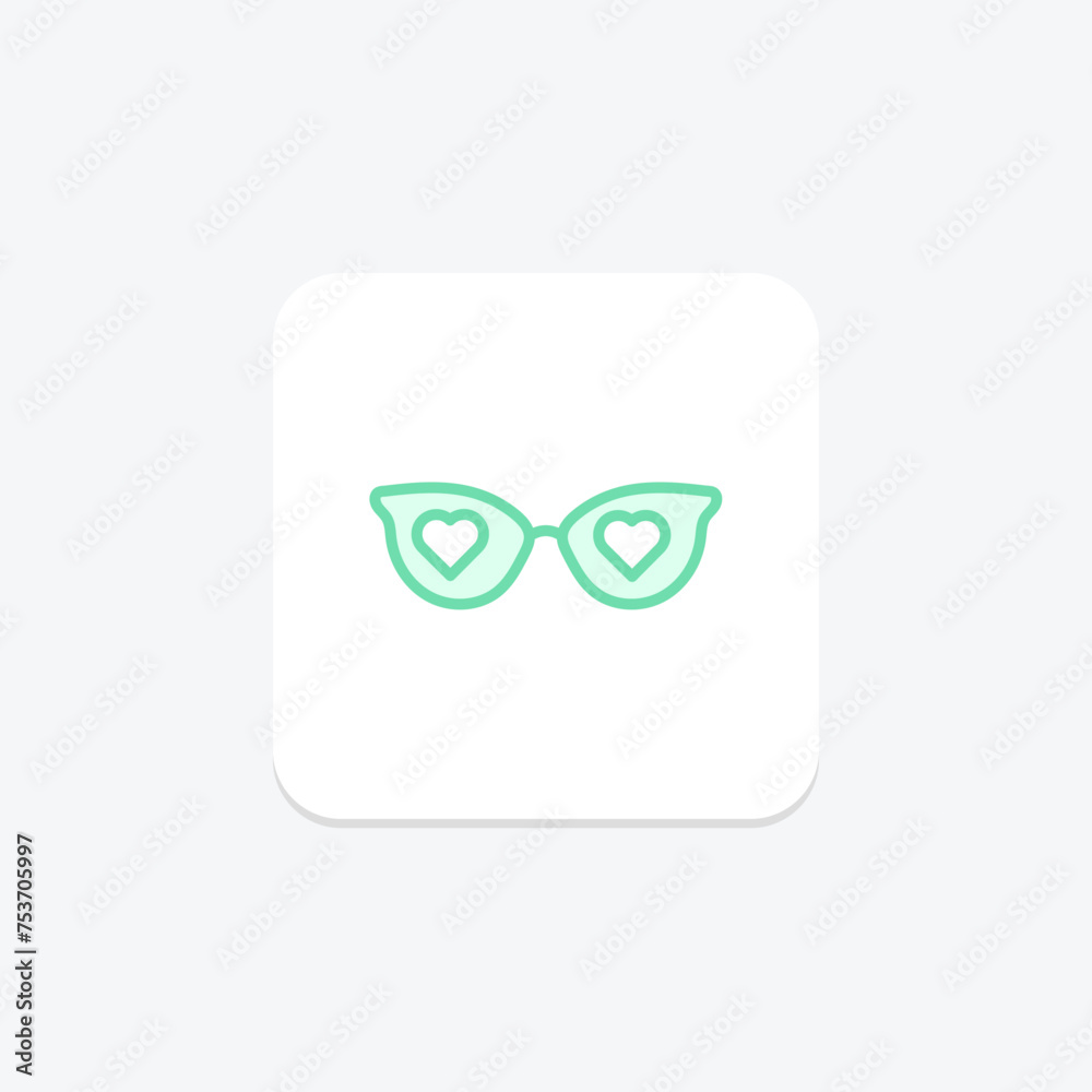 Moms Glasses icon, glasses, eyewear, vision, fashion duotone line icon, editable vector icon, pixel perfect, illustrator ai file Moms Glasses icon, glasses, eyewear, vision, fashion duotone line icon, editable vector icon, pixel perfect, illustrator ai file