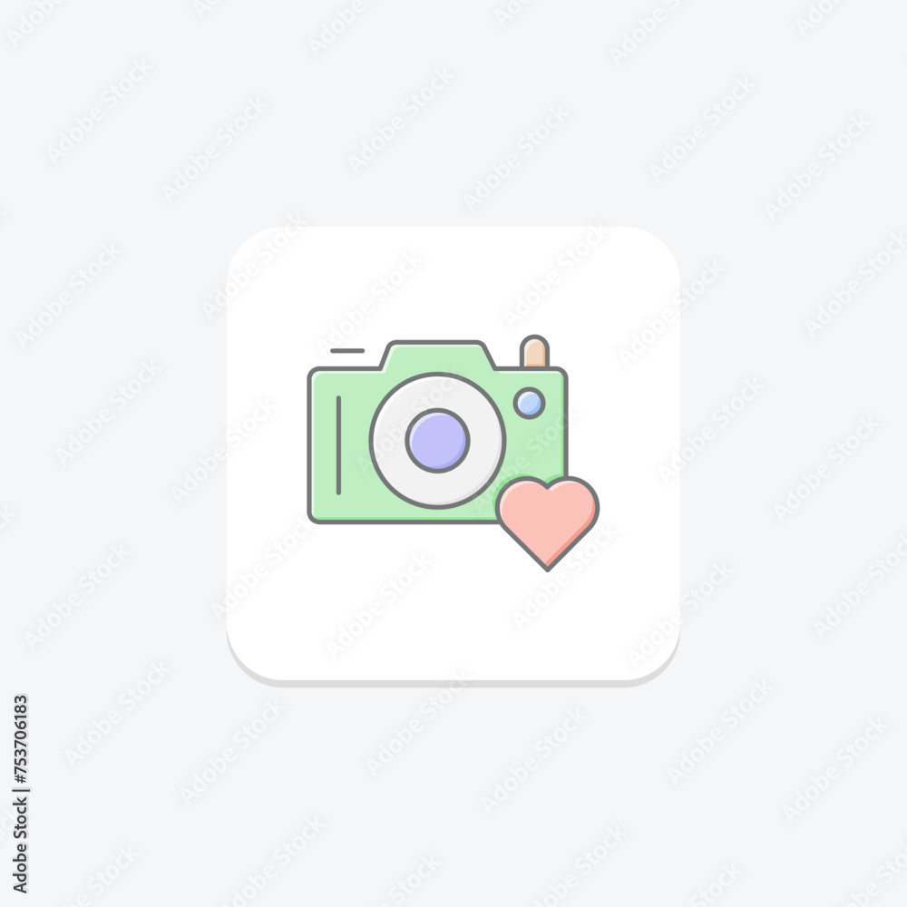 Photography Mom icon, mom, photo, hobby, camera lineal color icon, editable vector icon, pixel perfect, illustrator ai file Photography Mom icon, mom, photo, hobby, camera lineal color icon, editable vector icon, pixel perfect, illustrator ai file