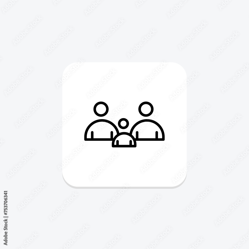 Family Gathering icon, gathering, thanksgiving, holiday, reunion line icon, editable vector icon, pixel perfect, illustrator ai file Family Gathering icon, gathering, thanksgiving, holiday, reunion line icon, editable vector icon, pixel perfect, illustrator ai file