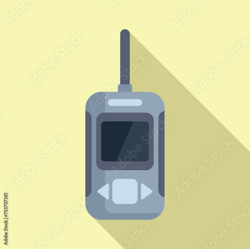 Ice fishing walkie talkie icon flat vector. Activity bait. Nature sport landscape