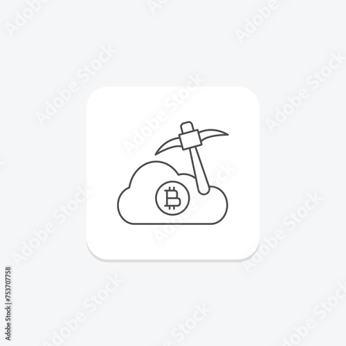 Crypto Arbitrage icon, arbitrage, cryptocurrency, digital, profit thinline icon, editable vector icon, pixel perfect, illustrator ai file