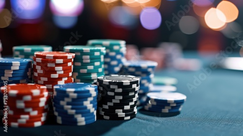 Strategic hand placement of poker chips in a high-stakes casino game