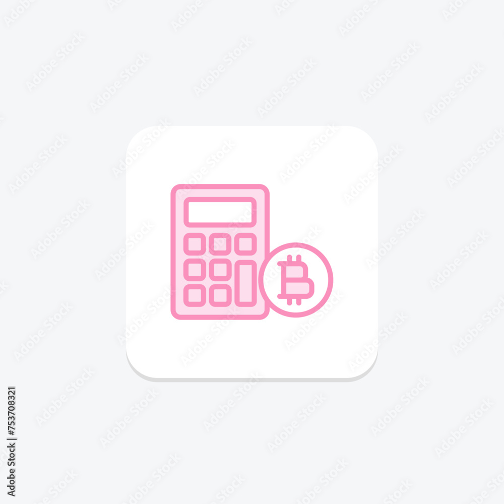 Crypto Investment Fund icon, investment, fund, cryptocurrency, digital duotone line icon, editable vector icon, pixel perfect, illustrator ai file