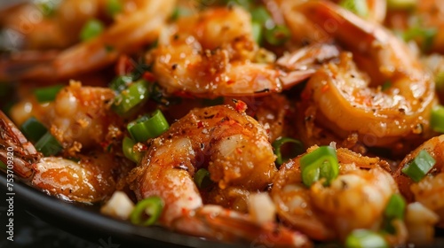 Fried shrimp with garlic 