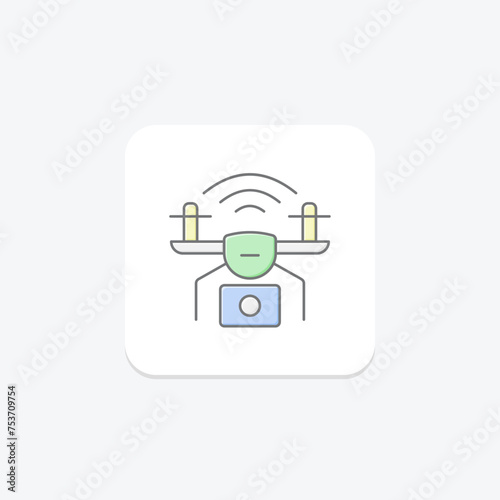 Virtual Reality Store icon, reality, store, vr, shopping lineal color icon, editable vector icon, pixel perfect, illustrator ai file