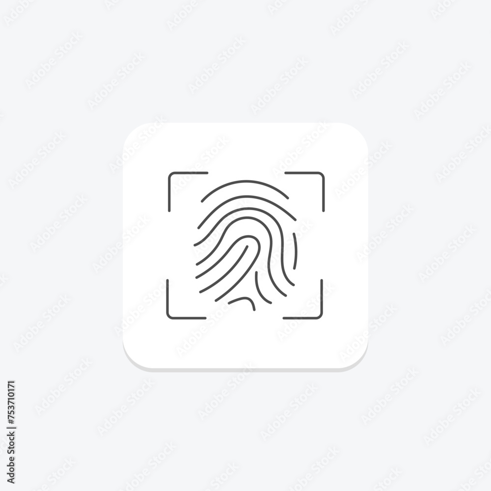 Biometric Authentication icon, authentication, security, protection, cyber thinline icon, editable vector icon, pixel perfect, illustrator ai file Biometric Authentication icon, authentication, security, protection, cyber thinline icon, editable vector icon, pixel perfect, illustrator ai file