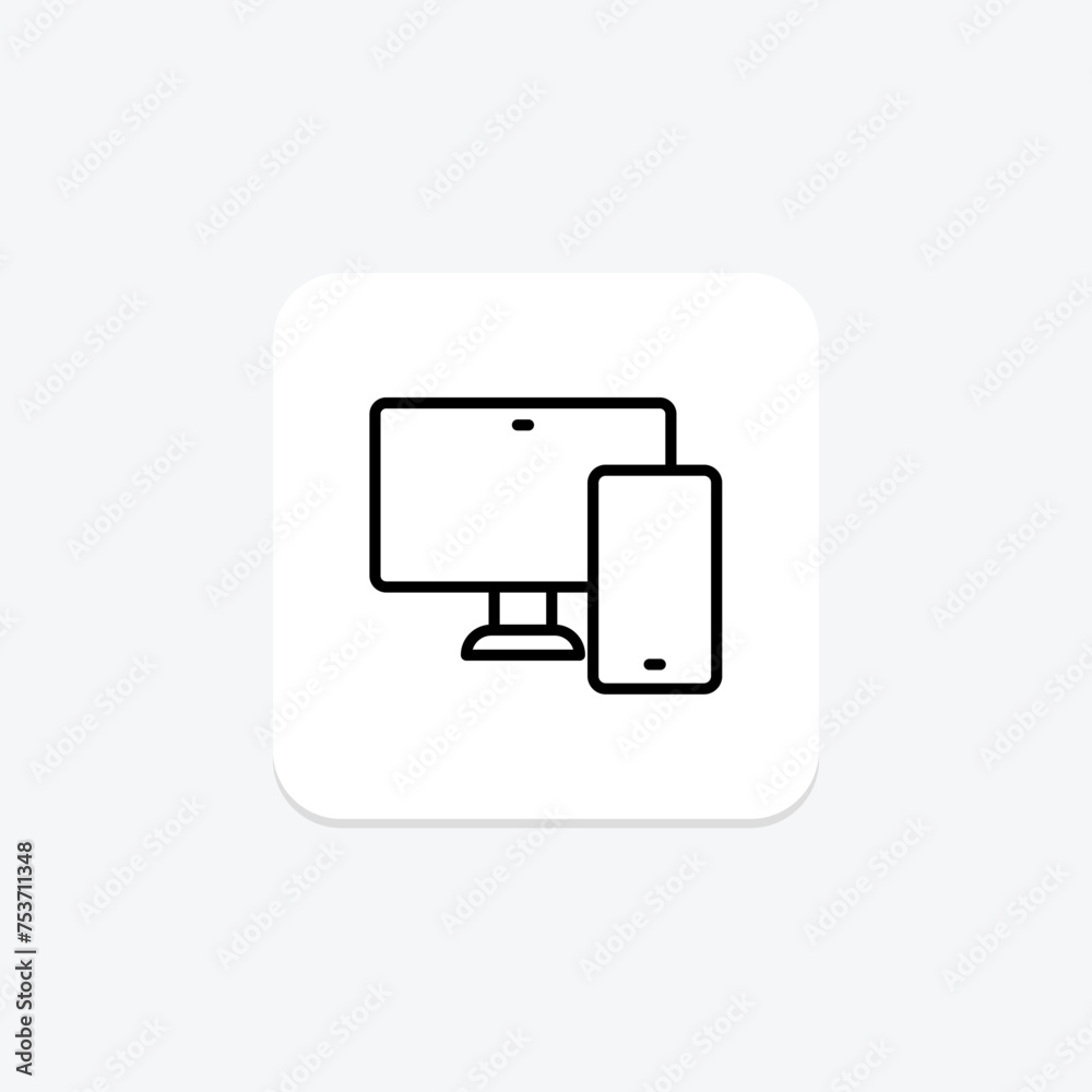 Responsive Design icon, design, user, experience, interface line icon, editable vector icon, pixel perfect, illustrator ai file Responsive Design icon, design, user, experience, interface line icon, editable vector icon, pixel perfect, illustrator ai file