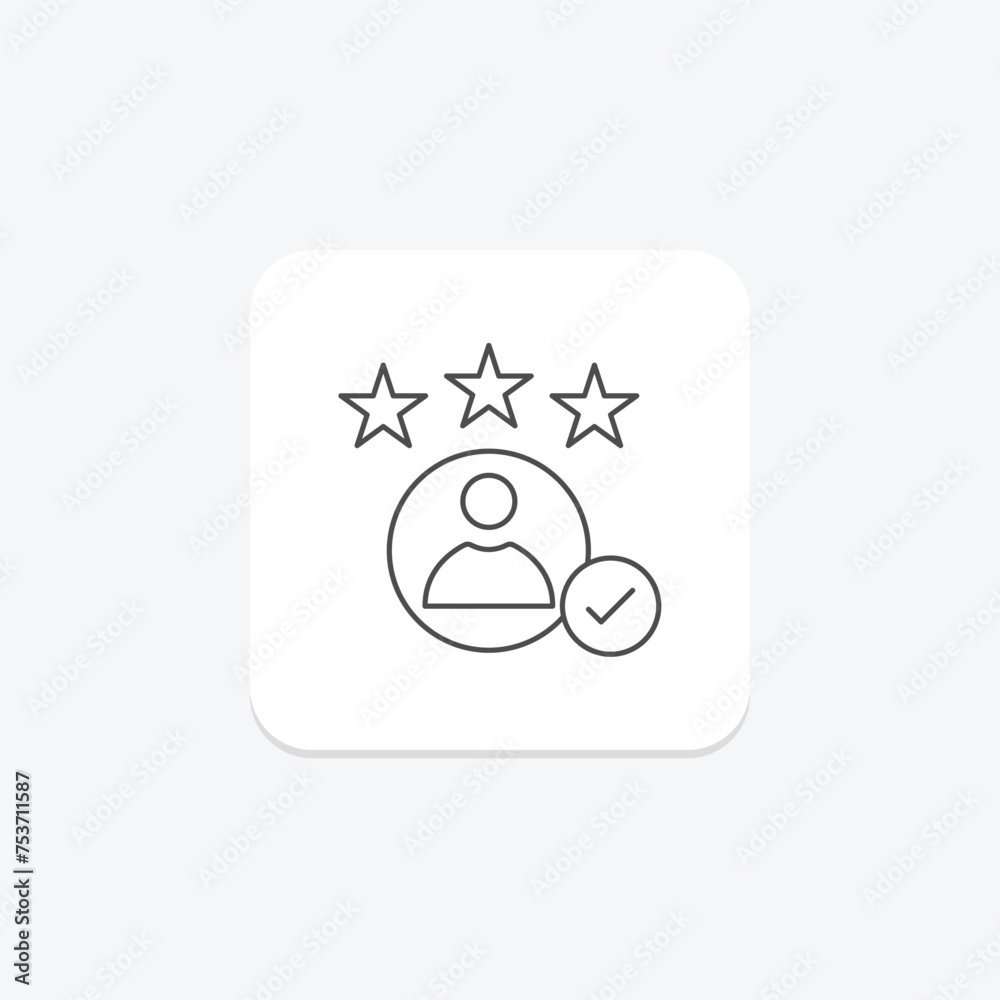Customer Experience icon, experience, user, design, interface thinline icon, editable vector icon, pixel perfect, illustrator ai file Customer Experience icon, experience, user, design, interface thinline icon, editable vector icon, pixel perfect, illustrator ai file