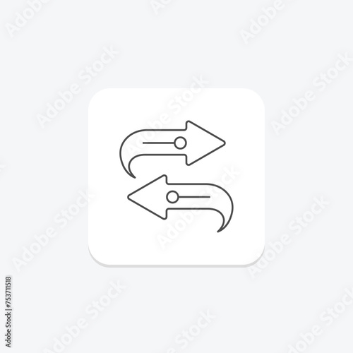 Seamless Experience icon, experience, user, interface, interaction thinline icon, editable vector icon, pixel perfect, illustrator ai file