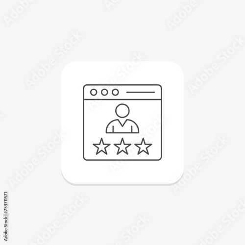 User Experience Icon icon, experience, icon, design, interface thinline icon, editable vector icon, pixel perfect, illustrator ai file photo