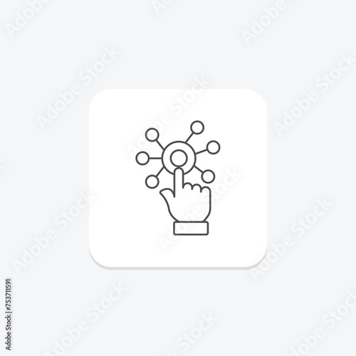 User Interaction icon, interaction, design, interface, experience thinline icon, editable vector icon, pixel perfect, illustrator ai file