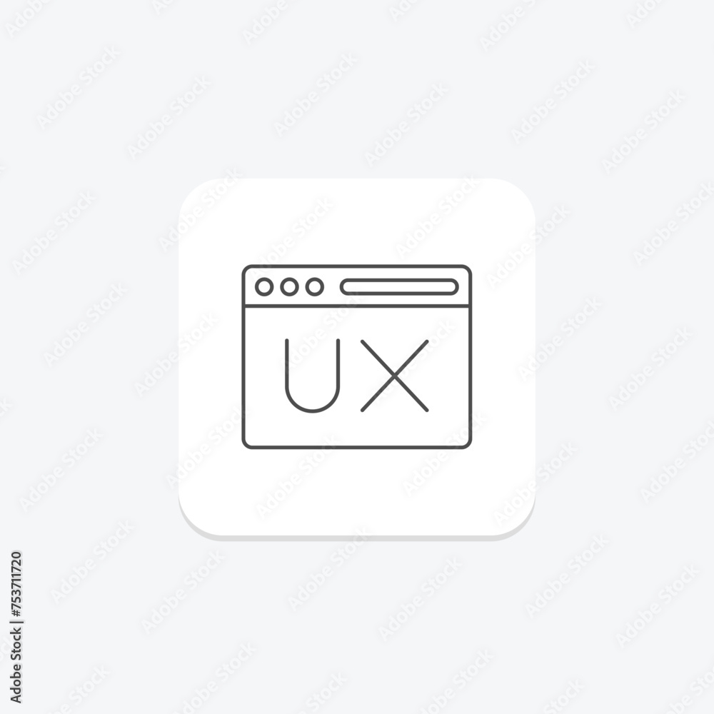 UX Design icon, design, user, experience, interface thinline icon, editable vector icon, pixel perfect, illustrator ai file UX Design icon, design, user, experience, interface thinline icon, editable vector icon, pixel perfect, illustrator ai file