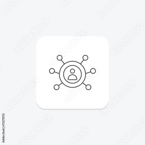 User Interaction Design icon, interaction, design, interface, experience thinline icon, editable vector icon, pixel perfect, illustrator ai file