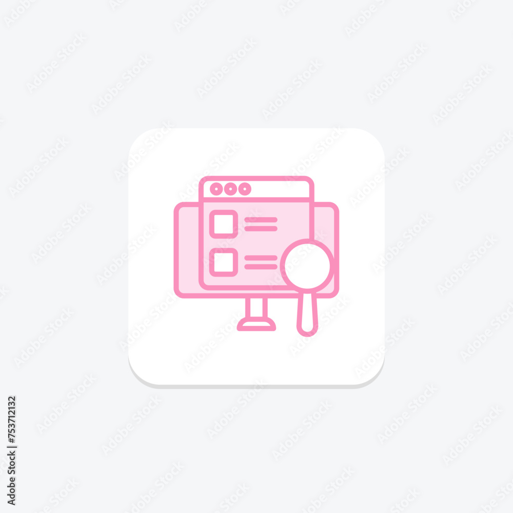 Usability Testing icon, testing, user, experience, design duotone line icon, editable vector icon, pixel perfect, illustrator ai file Usability Testing icon, testing, user, experience, design duotone line icon, editable vector icon, pixel perfect, illustrator ai file