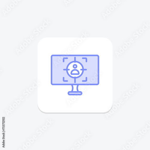 User Focused Design icon, focused, design, experience, interface duotone line icon, editable vector icon, pixel perfect, illustrator ai file