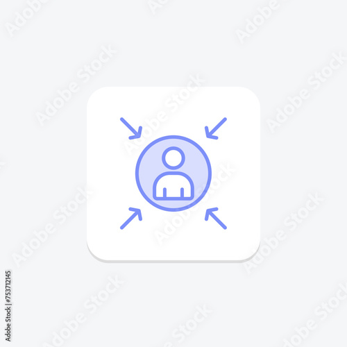 User Centered Design icon, design, user, experience, interface duotone line icon, editable vector icon, pixel perfect, illustrator ai file photo