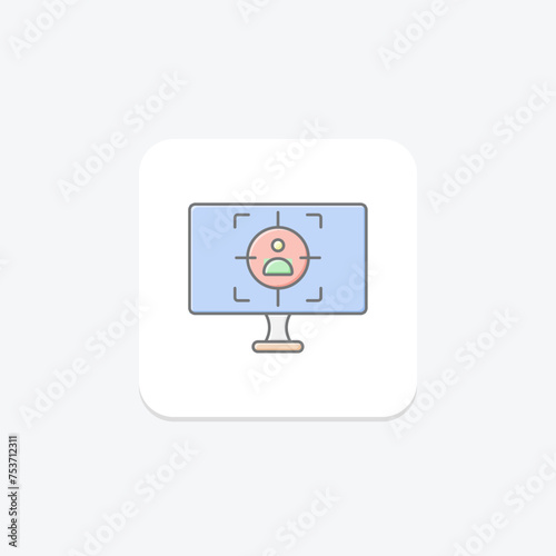 User Focused Design icon, focused, design, experience, interface lineal color icon, editable vector icon, pixel perfect, illustrator ai file