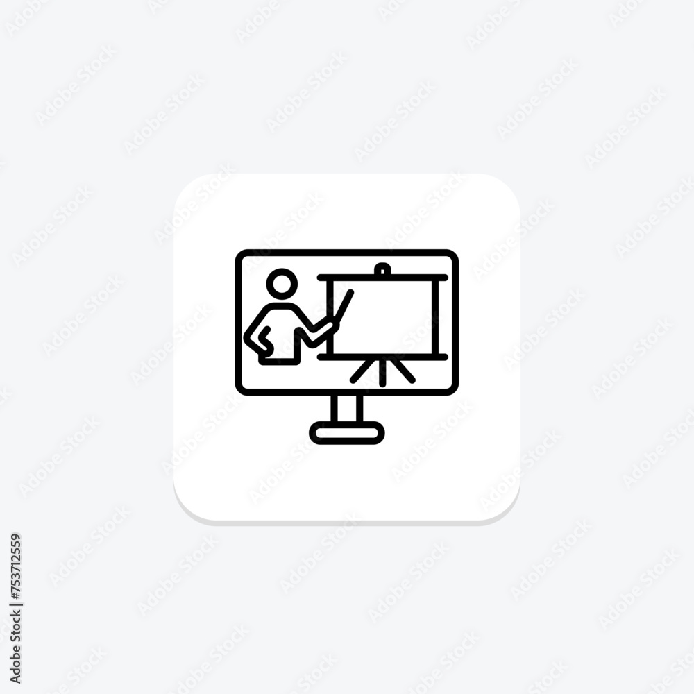 Education Technology icon, technology, reading, corner, study line icon, editable vector icon, pixel perfect, illustrator ai file Education Technology icon, technology, reading, corner, study line icon, editable vector icon, pixel perfect, illustrator ai file