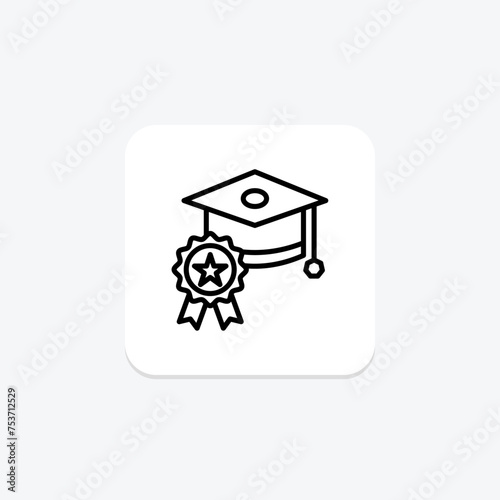 Academic Excellence icon, excellence, learning, adventure, study line icon, editable vector icon, pixel perfect, illustrator ai file