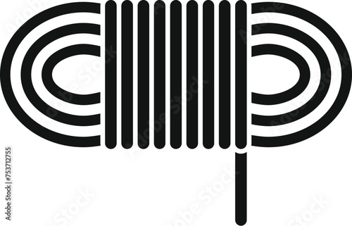 Ice fishing season icon simple vector. Sport bait activity. Fisher event festival