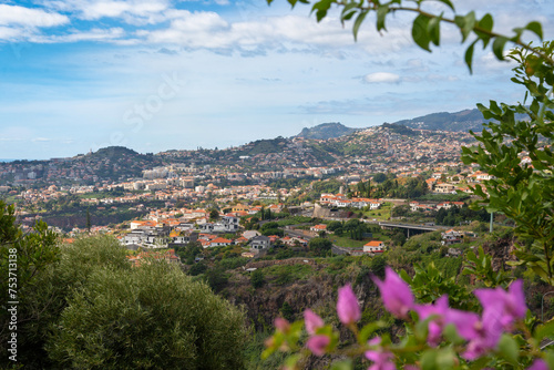 Aerial view of Funchal  Madeira island  Portugal