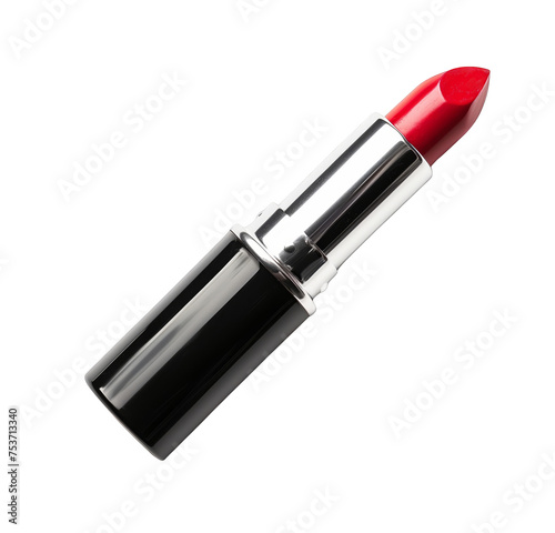 Elegant Red Lipstick on a transparent background: Classic Beauty Essential - A Luxurious Cosmetic for Timeless Glamour and Sophistication
