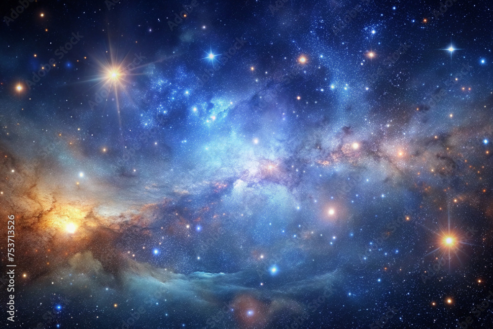 Galaxy Space Texture Background with Stars