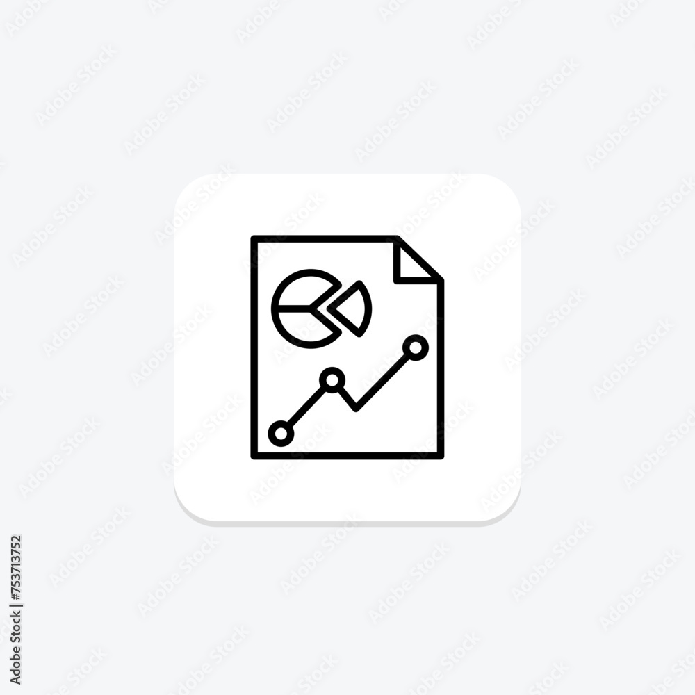 Analytics icon, data, analysis, web, tracking line icon, editable vector icon, pixel perfect, illustrator ai file Analytics icon, data, analysis, web, tracking line icon, editable vector icon, pixel perfect, illustrator ai file