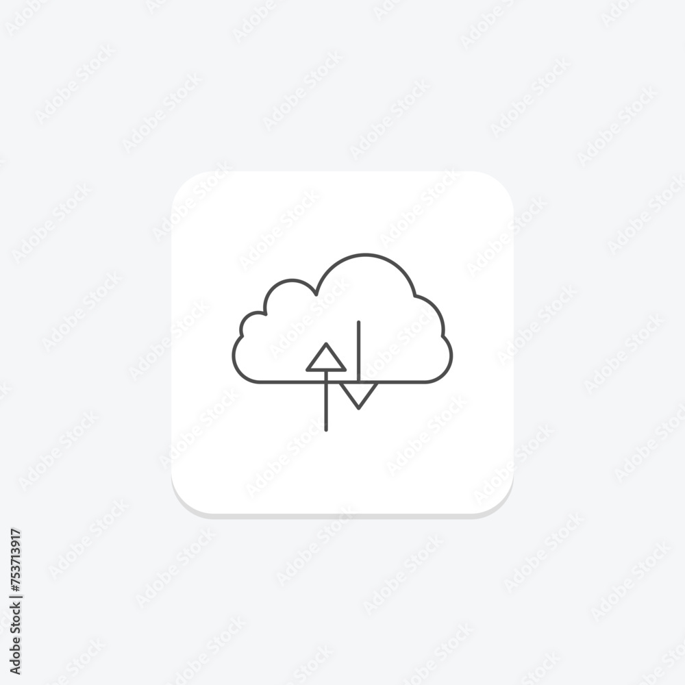 Hosting icon, web, service, provider, server thinline icon, editable vector icon, pixel perfect, illustrator ai file Hosting icon, web, service, provider, server thinline icon, editable vector icon, pixel perfect, illustrator ai file