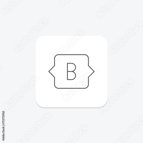 Bootstrap icon, css, framework, frontend, web thinline icon, editable vector icon, pixel perfect, illustrator ai file