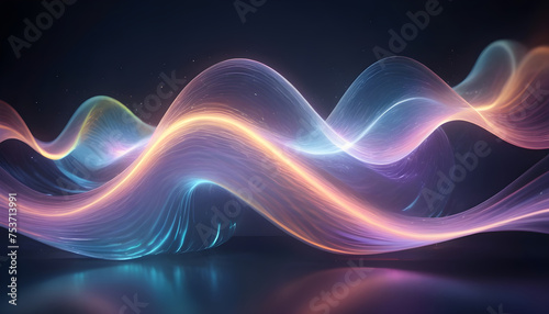 holographic waves and energy patterns captures an ethereal essence, showcasing the beauty of energy in its most abstract form 