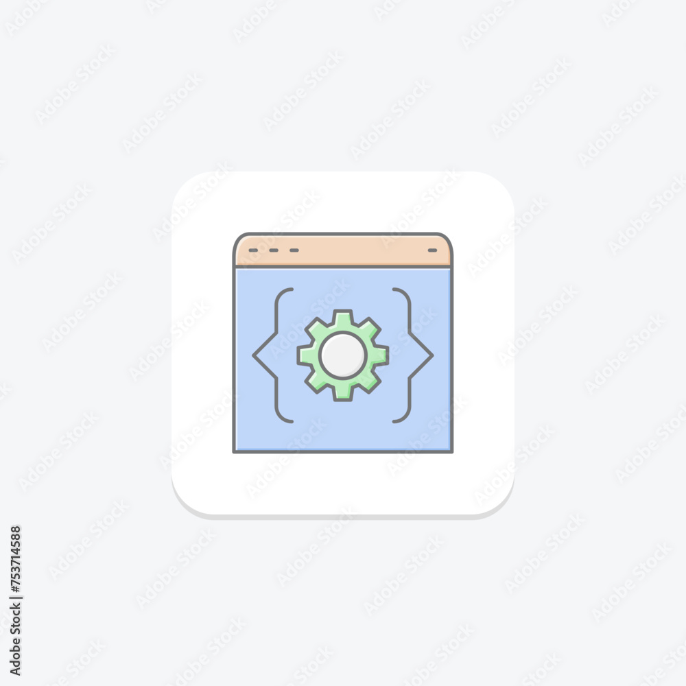 Code icon, programming, development, scripting, software lineal color icon, editable vector icon, pixel perfect, illustrator ai file Code icon, programming, development, scripting, software lineal color icon, editable vector icon, pixel perfect, illustrator ai file