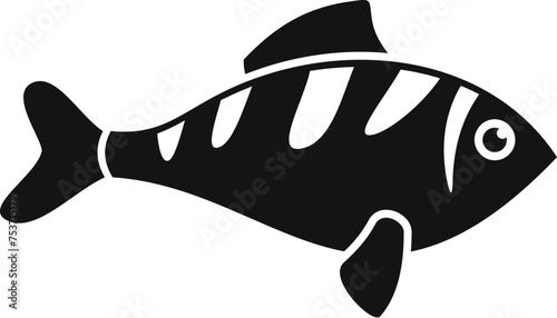 Winter ice fish icon simple vector. Event festival. Cold water festival
