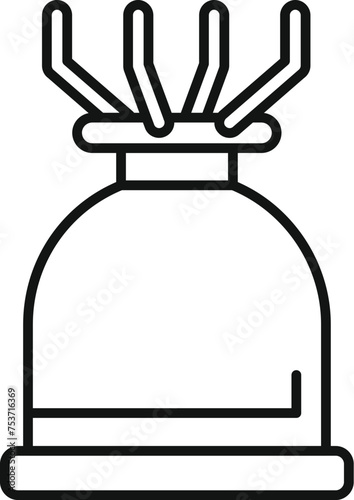 Ice fishing burner icon outline vector. Lake man. Polar activity fisher activity