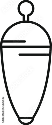 Ice fishing bobber icon outline vector. Season camping. Festival event cold