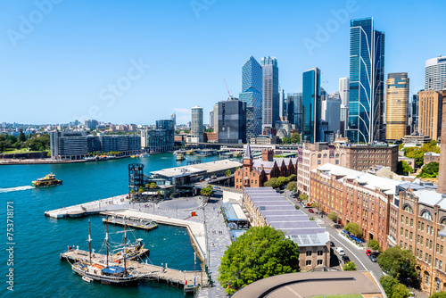 panoramic view of sidney harbour photo
