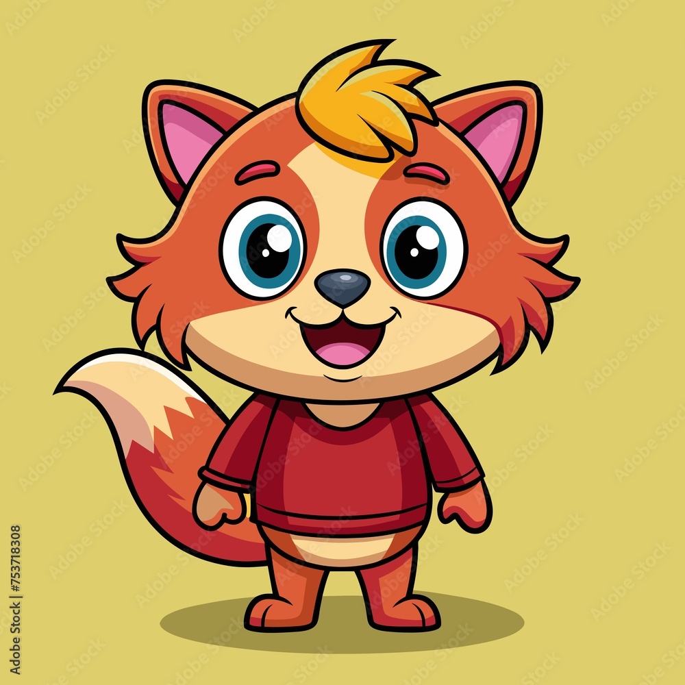 Cute Cartoon Mascot Illustration Style Cute Cartoon Mascot Illustration Style