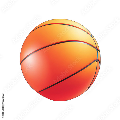 basketball ball isolated on white isolated soft smooth lighting only png premium high quality © hamzagraphic01