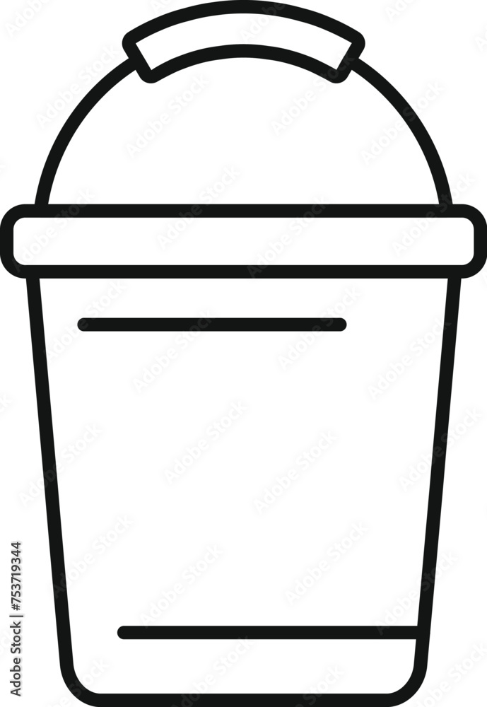 Fishing bucket icon outline vector. Wintry season day. Bait people sport Fishing bucket icon outline vector. Wintry season day. Bait people sport